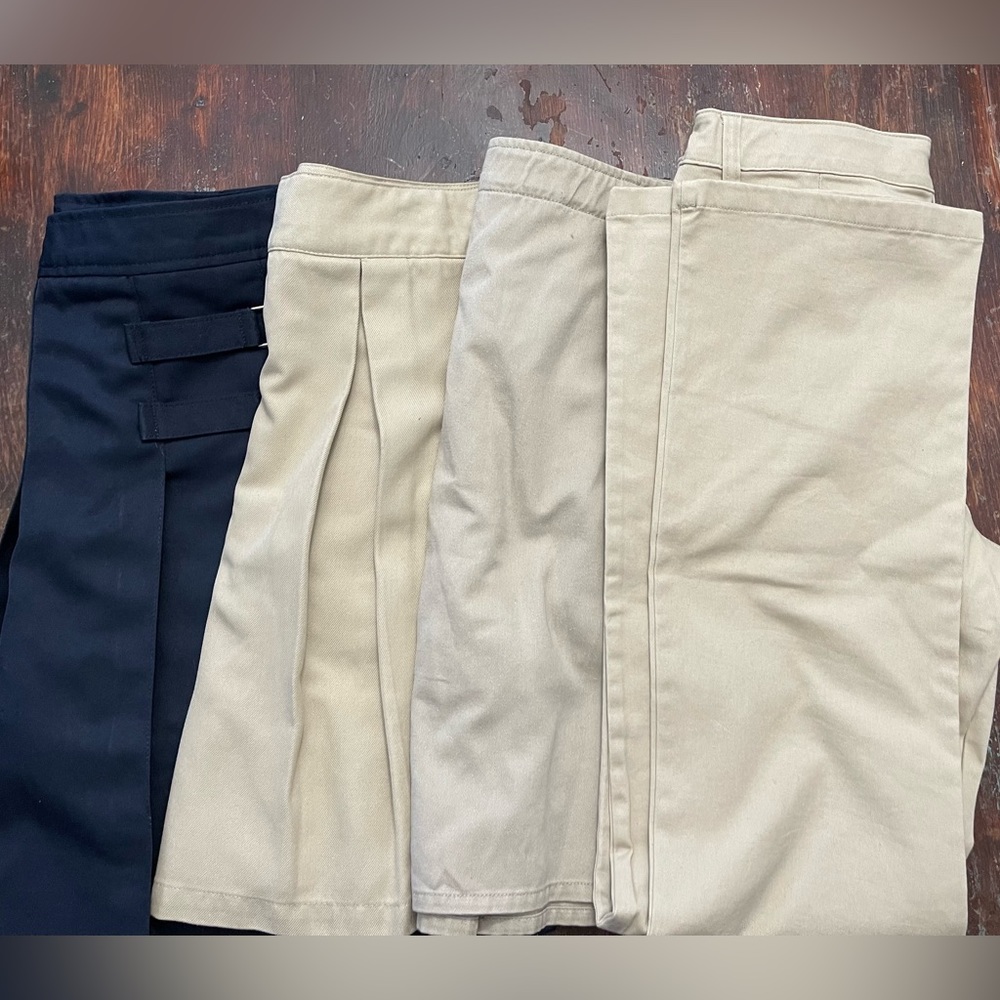 Girls school Uniforms three skirts/ one pants